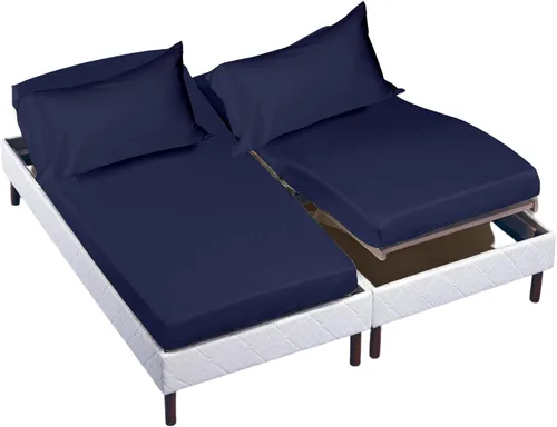 Vista 36 de Cottingon Juego de sábanas cortas de 4 piezas para caravana tamaño Queen, 100% algodón egipcio de fibra extra larga premium, juego de sábanas suaves