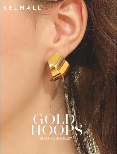 Vista 39 de KELMALL Aretes tipo argolla de oro de 14 quilates para mujer, hipoalergénicos, gruesos, redondos, no se deslustra, para orejas sensibles