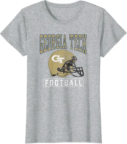 Vista 13 de Georgia Tech Yellow Jackets - Camiseta con casco de fútbol, Negro