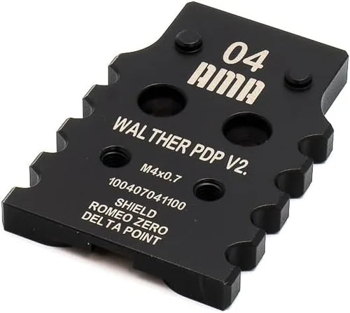 Vista 9 de Placa adaptadora Super Grip para Walther PDP V2, serie F compatible con Trijicon, Holosun, Leupold, Shield, Docter