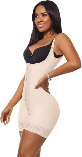 Vista 2 de Forma Tu Cuerpo, Faja Colombiana, body corto, control de abdomen y levantamiento de glúteos. Definición de cintura 3 ganchos