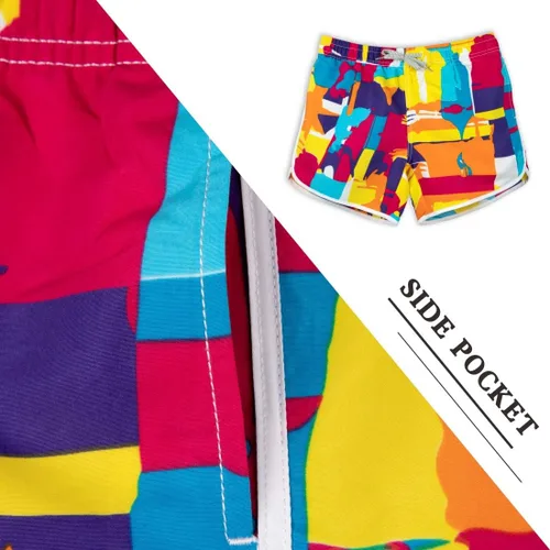 Vista 7 de Pantalones cortos de playa para mujer con tela para natación de secado rápido.
