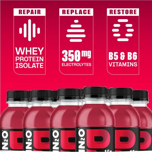 Vista 6 de Protein2o - Bebida a base de agua con infusión de 15 gramos de proteína de suero, sabor cereza, botella de 16.9 oz (paquete de 12)