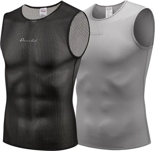 Vista 10 de Przewalski Camiseta Interior de Ciclismo sin Mangas para Hombre de Secado Rápido Chaleco de Capa Base para Bicicleta Transpirable Jerseys de Paquete