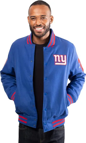 Vista 21 de Ultra Game Men's NFL Official Classic Varsity Coaches Jacket Coat