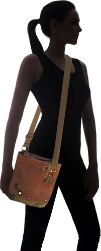 Vista 5 de Chala Bolsos bandolera de lona con llaveromonedero - (Chihuahua Puppy), Arena, Bandolera