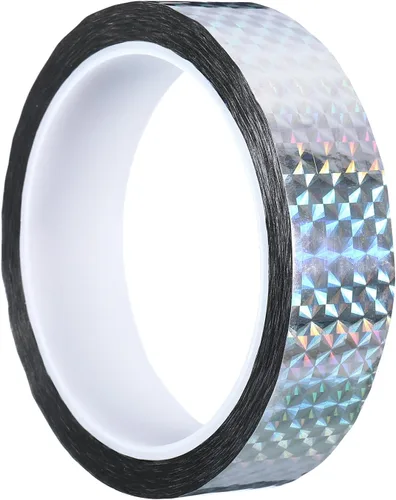 Vista 8 de PATIKIL Cinta prisma de 0.2 pulgadas x 55 yardas, adhesivo reflectante holográfico metalizado para detallar decoración de pared, arte, azul