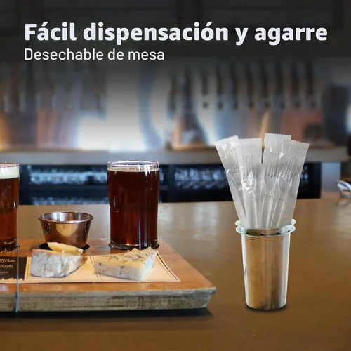Vista 7 de 3X Horquillas de plástico transparente resistentes envueltas individualmente, resistentes como cubiertos de plata, paquete de 100 horquillas