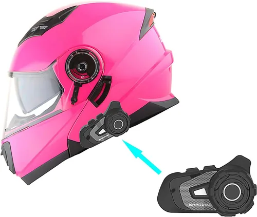 Vista 10 de 1Storm Nuevo Casco Modular de Motocicleta con Visera Dual Cara Completa y Luz Trasera LED Recargable: Modular901 Fibra de Carbon Negro