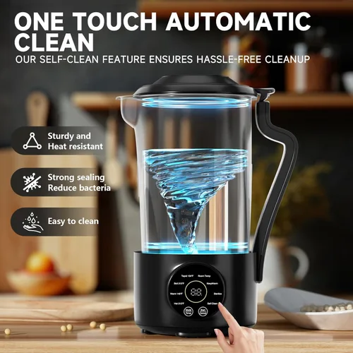 Vista 6 de Máquina para hacer leche de nueces, máquina automática de leche de nueces para leche casera de almendras, avena, leche a base de plantas
