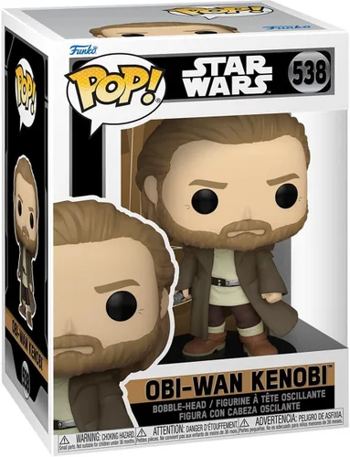 Vista 2 de POP Star Wars: OBI-Wan Kenobi Funko Figura de vinilo (paquete con funda protectora de caja compatible), multicolor, 3.75 pulgadas