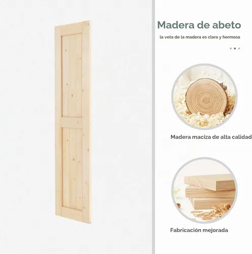Vista 8 de Losa de puerta corrediza de madera de granero de 36 x 84 pulgadas (puerta doble de 18 x 84 pulgadas) con kit de herramientas de 6.6 pies, requiere