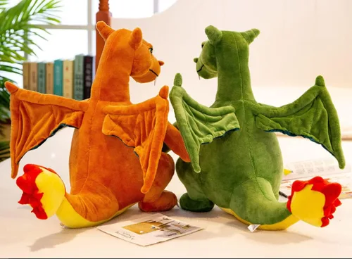 Vista 4 de CHAOZI0 Dragón de peluche con alas malvadas, dragón que respira fuego, juguete de peluche de dragón de fuego, almohada, accesorios para fanáticos