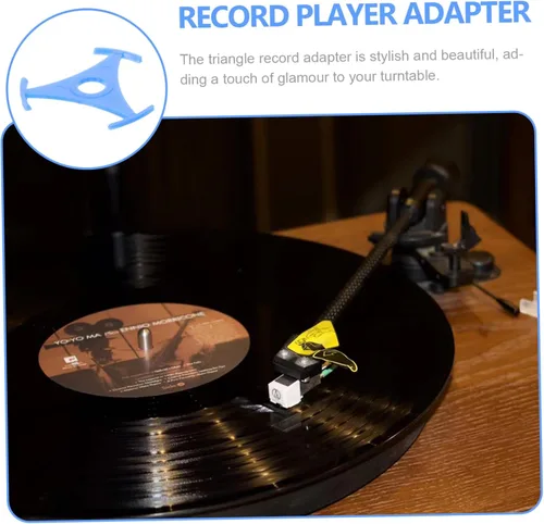 Vista 5 de Adaptador para tocadiscos de vinilo Suministros de tocadiscos de plástico Adaptador de accesorio de disco de vinilo para tocadiscos