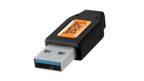 Vista 5 de Tether Tools TetherPro - Cable USB 3.0 USB-C para transferencia rápida y conexión entre cámara y computadora Negro no reflectante 15 pies