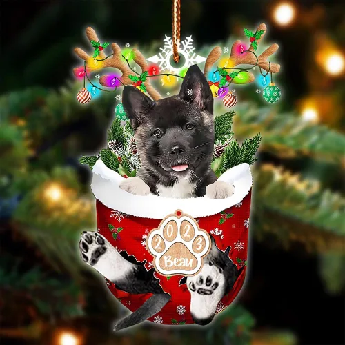 Vista 117 de NAZENTI Adorno Navideño de Bolsillo Personalizado de Affenpinscher en la Nieve, Adorno de Forma Acrílica de Perro, Adorno de Navidad 2023, Adorno