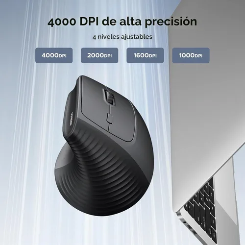 Vista 4 de UGREEN Ratón ergonómico vertical inalámbrico de 2.4G, DPI ajustable