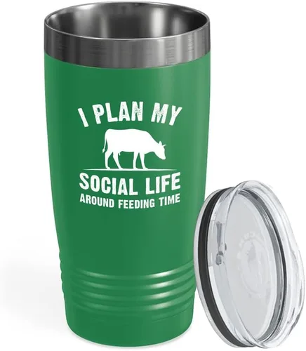 Vista 16 de Vaso vikingo negro de 20 onzas, un chico que acaba de tirar, tractores de jardín agrícola, cultivador campesino, agricultor, amantes de los animales