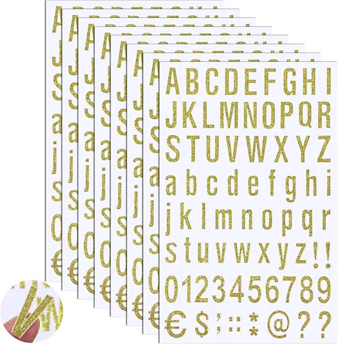 Vista 18 de 8 hojas de kit de letras y números de vinilo autoadhesivo, calcomanías de números para buzón, señales, ventana, puerta, automóviles, camiones Juego