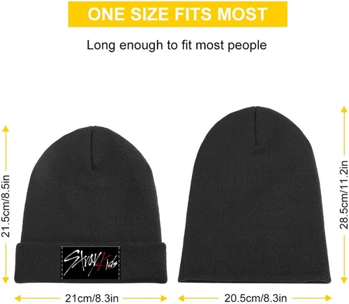 Vista 2 de Cyhuccu Stray Kids Merch - Gorro de punto para invierno cómodo unisex