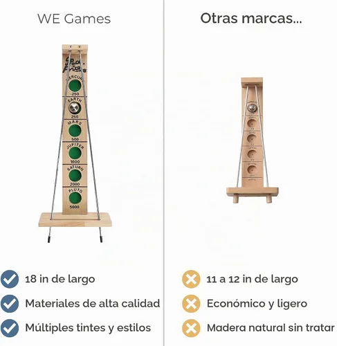 Vista 6 de We Games Dispara la Luna de madera maciza, 18 pulgadas