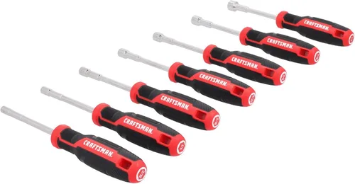 Vista 2 de CRAFTSMAN Juego de destornilladores de tuercas 7 PC Dual Metric SAE, puntas magnéticas, agarre cómodo (CMHT65146)