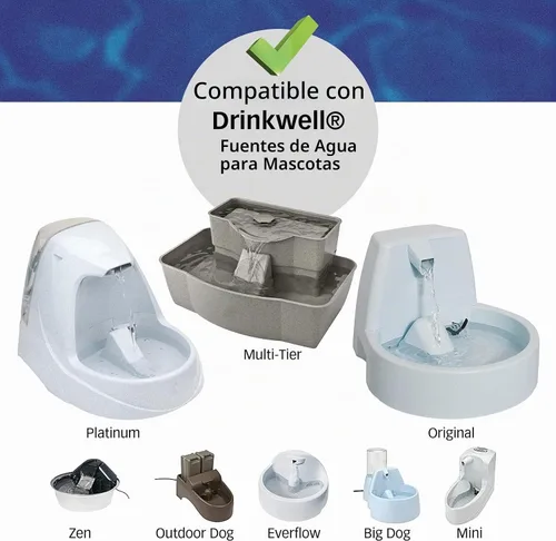 Vista 5 de Filtros de carbón premium para cuencos para beber, paquete de 10