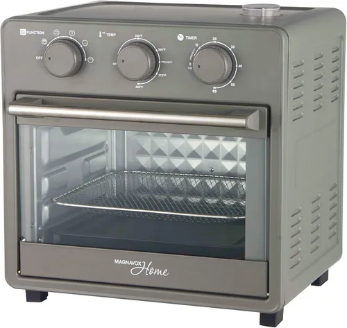 Vista 12 de Magnavox Home, horno freidora de aire de 16.5 cuartos de galón, con infusión de vapor, negro, horno de encimera de convección, 6 funciones