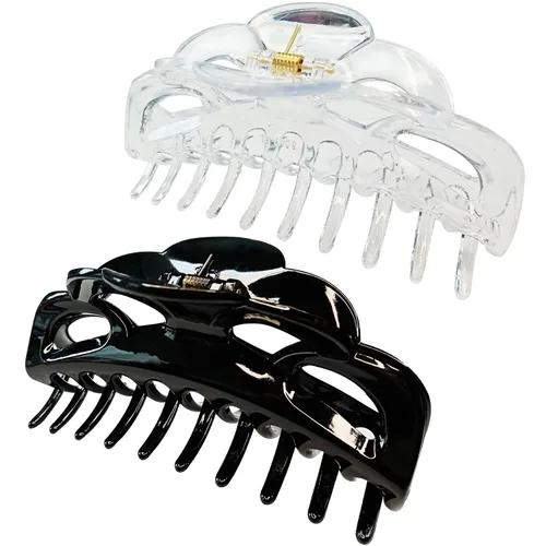 Vista 15 de Pinzas para cabello grandes de plástico, para mujeres con cabello grueso
