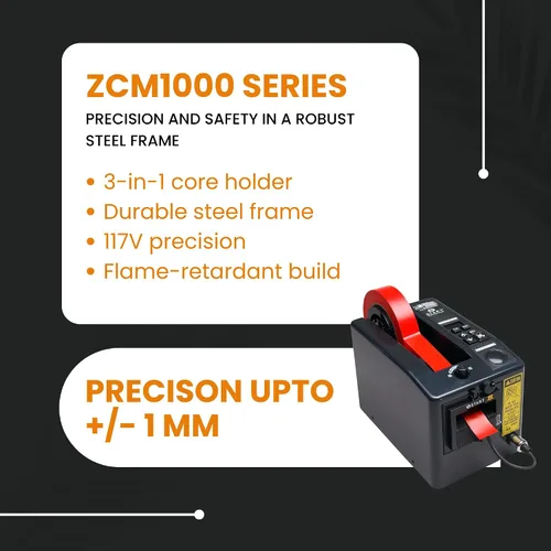 Vista 5 de ZCM1000 (M1000) Despachador de cinta adhesiva electrónico. Para cinta de 2 pulgadas como máximo, corte de cinta máximo de 39 pulgadas.