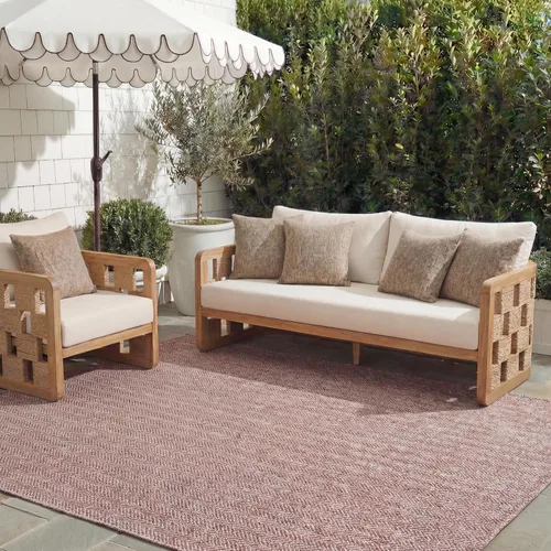 Vista 13 de Safavieh Colección Courtyard CY8022 Alfombra, 2 pies x 3 pulgadas x 5 pies, aguamarina y gris, impermeable, fácil de limpiar, sin pelusa