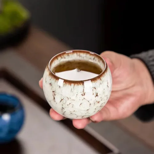 Vista 6 de MQjzsh - Tazones de té chinos japoneses hechos a mano, juego de tazas de té, 4 unidades, 3.7 onzas líquidas para oficina, hogar, regalos