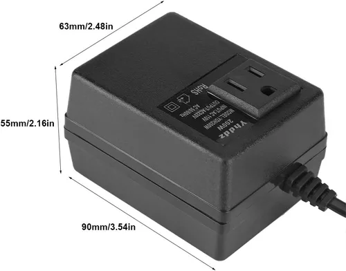 Vista 2 de Convertidor de voltaje de 100 W, transformador de voltaje de conversión bidireccional de 110 V a 220 V para viajes