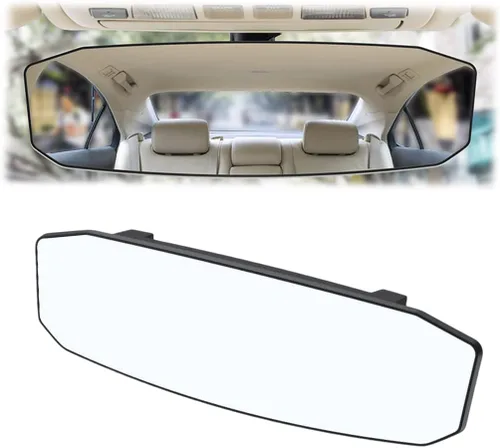 Vista 10 de Espejo retrovisor para automóvil, panorámico gran angular de 12 pulgadas, antirreflejo, espejo retrovisor automático con clip, superficie convexa