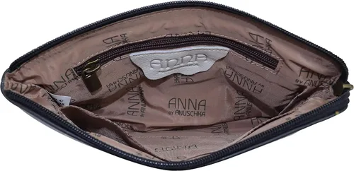 Vista 5 de Anna by Anuschka Bolso cruzado delgado de cuero pintado a mano para mujer