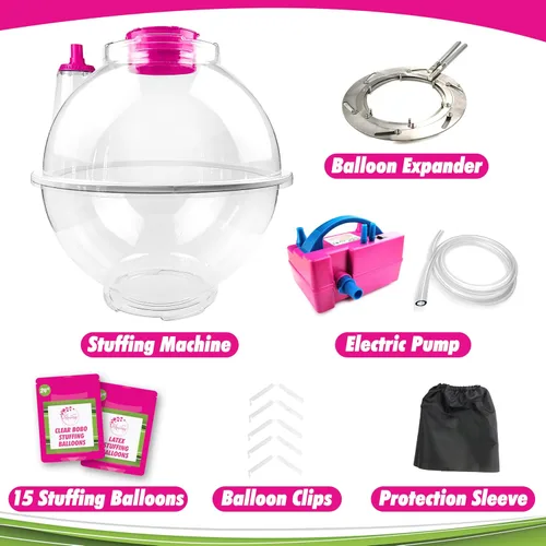 Vista 6 de Máquina de Relleno de Globos BLOONSY Kit de Máquina de Relleno de Globos con Bomba de Aire Eléctrica y Herramienta Expansora
