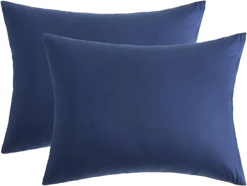 Vista 7 de Fundas de almohada estándar, fundas de almohada 100% algodón egipcio con cremallera oculta, 500 hilos, fundas de almohada con cremallera, juego de 2