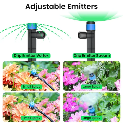 Vista 3 de MIXC Sistema de Riego por Goteo, Sistema de Riego de Jardín con Conector Rápido, Kit de Sistema de Aspersión Automático para Riego de Plantas