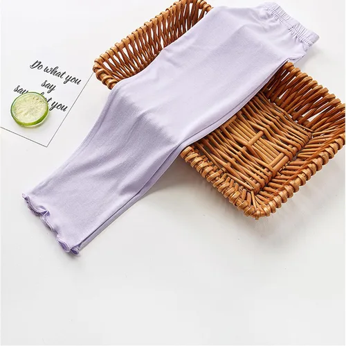 Vista 7 de Leggings básicos para niñas, paquete de 3 leggings de algodón básicos, leggings ajustados hasta el tobillo
