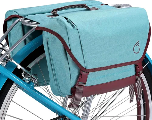 Vista 9 de sixthreezero Bolsa de bicicleta de doble cara para bastidor trasero, bolsas de almacenamiento de alforjas dobles universales impermeables