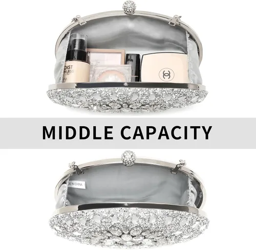 Vista 3 de Beaguful Bolsos de noche para mujer, bolsos de mano brillantes con diamantes de imitación