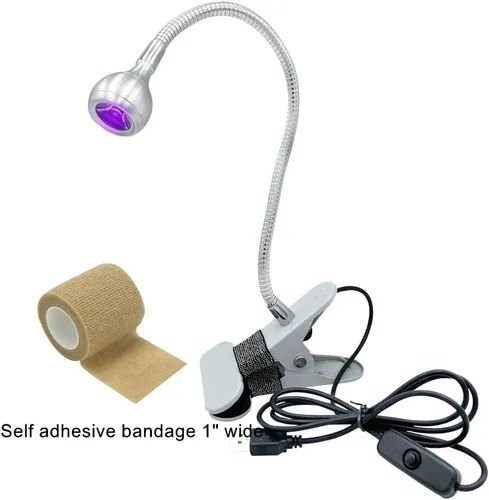 Vista 2 de Gel X - Lámpara LED UV para uñas, brazo flexible de 360° con base de clip, lámpara UV de cuello de cisne USB de 5 V para puntas de gel, esmalte