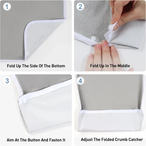 Vista 7 de Pozico Baberos para Adultos para Comer Mujeres/Hombres/Personas Mayores Lavables, Impermeables, Protectores de Ropa y Baberos para Adultos