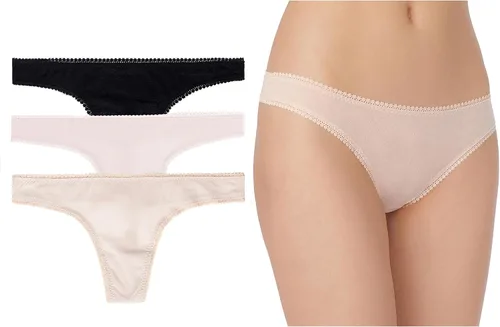 Vista 17 de OnGossamer Tanga G de malla OnGossamer para mujer, paquete de 3 Negro