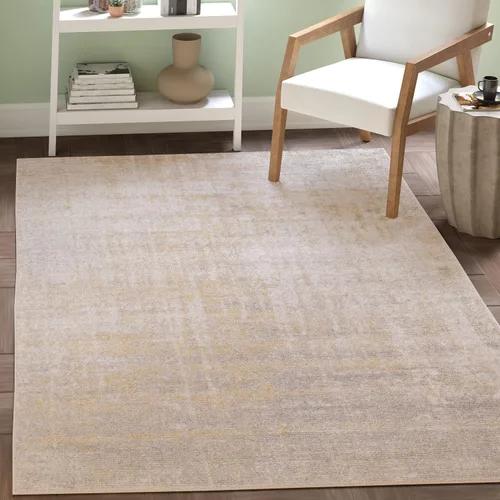 Vista 43 de SAFAVIEH Adirondack Collection - Alfombra de pasillo de 2 pies 1 pulgada x 8 pies, beige y pizarra, diseño abstracto moderno, no desprende pelusa