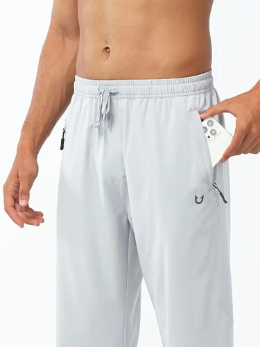 Vista 2 de NORTHYARD Pantalones deportivos para correr para hombre, pantalones de gimnasio ligeros, pantalones de correr con dobladillo abierto