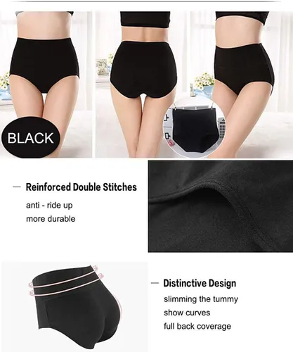 Vista 3 de ANNYISON - pantaletas para mujer de algodón suave, cintura alta, transpirables, unicolor