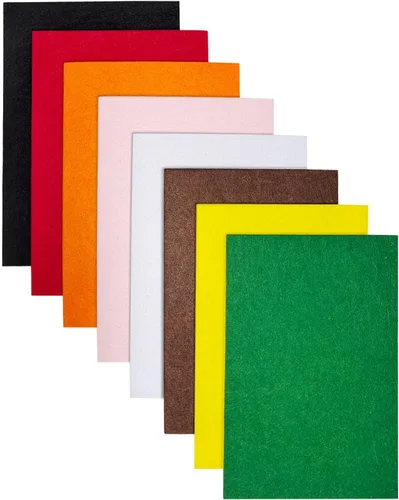 Vista 24 de Jtnohx - Fieltro rígido, hojas de fieltro de 2 mm de grosor para manualidades, cuadrados de tela de fieltro dura de 20,3 x 30,5 cm, 8 piezas