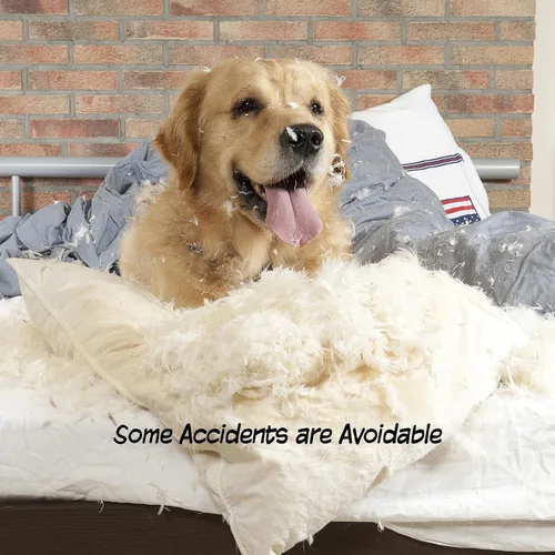 Vista 5 de PETMAKER Pet Gate - Puerta para perros para puertas, escaleras o casa - Independiente, plegable, estilo acordeón, valla de madera para perros