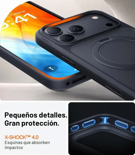 Vista 5 de TORRAS Funda magnética para 18 Pro, protección militar contra caídas 4X Negro